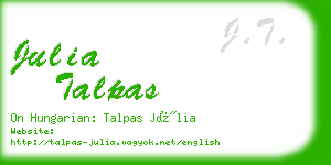 julia talpas business card